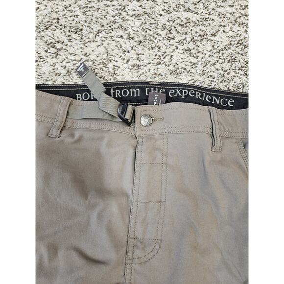 PrAna Zion Pants Mens Size 36 Beige Belted Nylon Stretch Hiking Vented - Picture 6 of 10